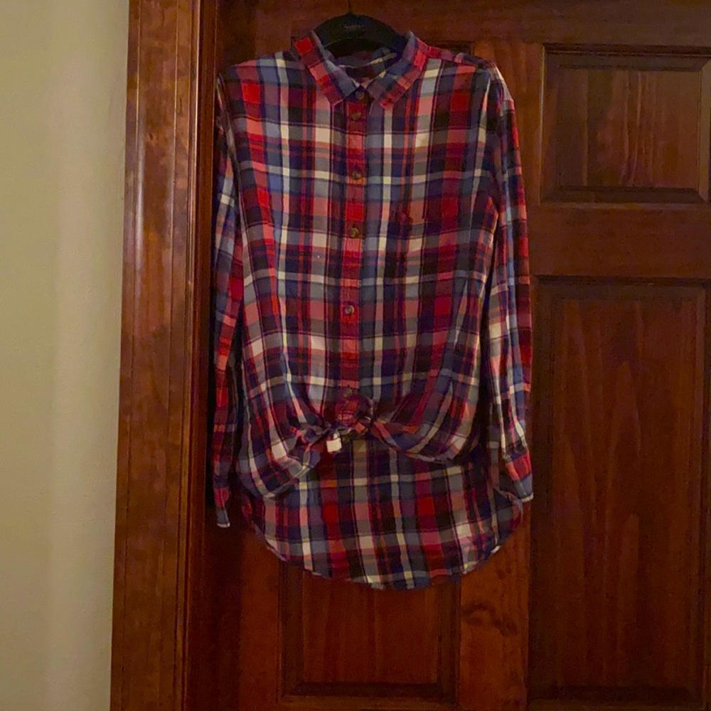 Red white and blue flannel